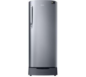 Samsung 230 L Direct Cool Single Door 3 Star 2020 Refrigerator with Base Drawer Elegant Inox Light DOI Metal , RR24T282YS8/NL image