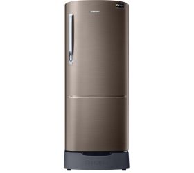 SAMSUNG 230 L Direct Cool Single Door 3 Star Refrigerator with Base Drawer Luxe Brown, RR24T282YDX/NL image