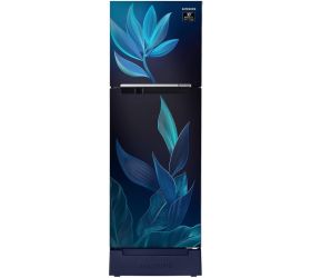 SAMSUNG 236 L Frost Free Double Door Top Mount 2 Star Refrigerator with Base Drawer Paradise Bloom Blue, RT28C31429U/HL image