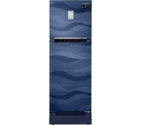 Samsung 244 L Frost Free Double Door 3 Star 2020 Convertible Refrigerator with Base Drawer with Curd Maestro Blue Wave, RT28T3C23UV/HL image