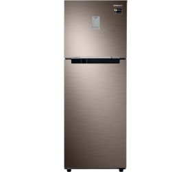 Samsung 253 L Frost Free Double Door 2 Star 2020 Convertible Refrigerator Luxe Brown, RT28T3722DX/NL image