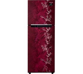 Samsung 253 L Frost Free Double Door 2 Star 2020 Refrigerator Mystic Overlay Red, RT28T30226R/HL image