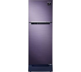 Samsung 253 L Frost Free Double Door 2 Star 2020 Refrigerator with Base Drawer Pebble Blue, RT28T3122UT/HL image