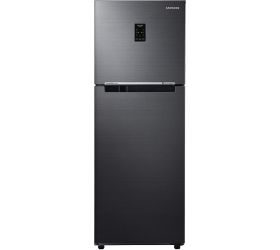 Samsung 253 L Frost Free Double Door 3 Star 2020 Convertible Refrigerator Black Inox Black VCM , RT28T3743BS/HL image