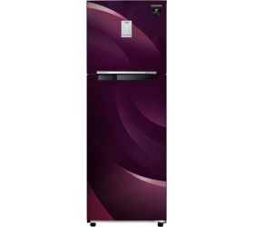 Samsung 275 L Frost Free Double Door 3 Star 2020 Convertible Refrigerator Rythmic Twirl Plum, RT30T37534R/HL image