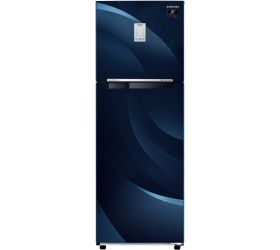 SAMSUNG 275 L Frost Free Double Door 3 Star Convertible Refrigerator Rythmic Twirl Blue, RT30T37534U/HL image