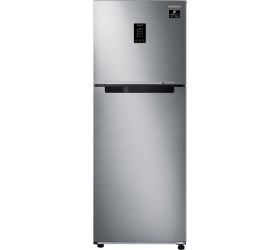 Samsung 314 L Frost Free Double Door 2 Star 2020 Refrigerator with Curd Maestro Real Stainless, RT34T4632SL/HL image