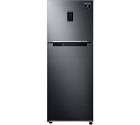 SAMSUNG 314 l Frost Free Double Door 2 Star Convertible Refrigerator LUXE BLACK, RT34A4622BX/HL image