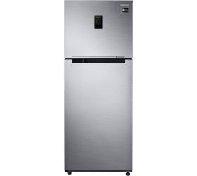 Samsung 386 L Frost Free Double Door 2 Star 2020 Convertible Refrigerator with Curd Maestro Refined Inox, RT39T5C38S9/TL image