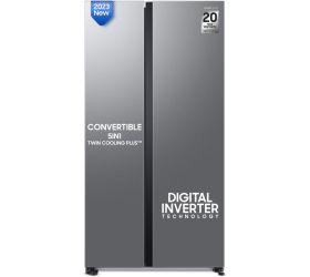 SAMSUNG 653 L Frost Free Side by Side 3 Star Refrigerator EZ Clean Steel, RS76CG8113SLHL image