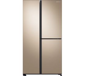Samsung 689 L Frost Free Side by Side Inverter Technology Star 2019 Refrigerator Gentle Gold, RS73R5561F8 image