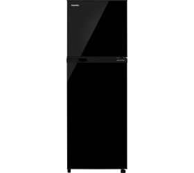 Toshiba 252 L Frost Free Double Door Top Mount 2 Star 2020 Refrigerator Black Uniglass, GR-A28INU UK image