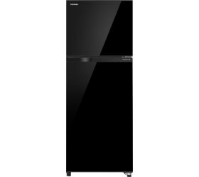 Toshiba 325 L Frost Free Double Door Top Mount 2 Star 2020 Refrigerator Black Glass, GR-AG36IN XK image