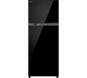 TOSHIBA 445 L Frost Free Double Door 2 Star Refrigerator Black Glass, GR-AG46IN XK image