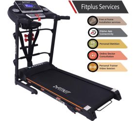 FITKIT FT100M 3.25HP Peak Power Multifunction,Manual Inclination with Free Diet Plan,Trainer & Installation Services Treadmill image