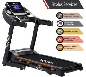 FITKIT FT100S 3.25HP Peak Power Manual Inclination,lubrication with Free Diet Plan,Trainer & Installation Services Treadmill image