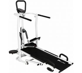Powermax Fitness MFT-410-4 in 1 Multifunction Manual Treadmill with Jogger, Stepper, Twister & Push Up Bar Treadmill image