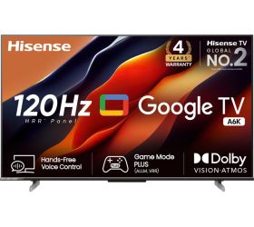 Hisense 55A6K A6K 139 cm 55 inch Ultra HD 4K LED Smart Google TV with Hands Free Voice Control, Dolby Vision & Atmos and HSR 120 Hz Mode image