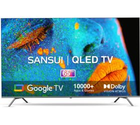 Sansui JSW65GSQLED 165 cm 65 inch QLED Ultra HD 4K Smart Google TV With Dolby Vision and Dolby Atmos, Black image
