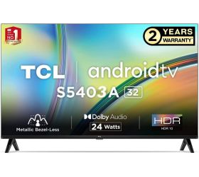 TCL 32S5403A S5403A 80.04 cm 32 inch HD Ready LED Smart Android TV with Bezel Less with Extra Brightness Metal Body image