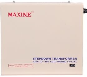 maxine 1000w MAXINE 1000 Watts 1 Kva  Auto Wound Voltage Converter 220 V To 110 V Step Down Toroidial Transformer White image