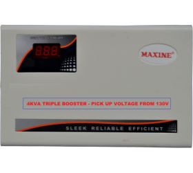 Maxine 4KTB AC Stabilizer 4kva Triple Booster Pick up Voltage from 130V White image