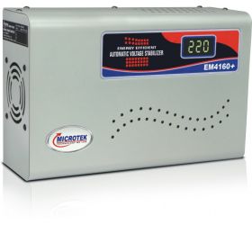 Microtek EM4160+ Digital Display For AC upto 1.5Ton 160V-285V Voltage Stabilizer Grey image