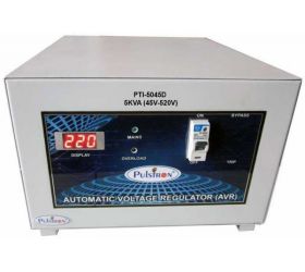 PULSTRON PTI-5045D 5KVA 45V-520V Double Phase Automatic Voltage Stabilizer for Mainline Grey image