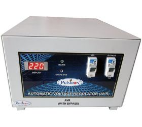 PULSTRON PTI-6095B 6 KVA 90V-290V Single Phase With Bypass Automatic Mainline Voltage Stabilizer Light Grey image