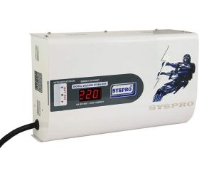 Syspro Captain Pro Voltage Stabilizer for Washing Machine, Microwave Oven, Treadmill Working Range 150v - 300v Voltage Stabilizer White image