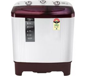 MarQ by Flipkart MQSA60H5M 6 kg 5 Star Rating Semi Automatic Top Load White, Maroon image