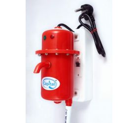 Capital Geyser 1 L Instant Water Geyser 1 L Instant Water Geyser 1L MCB INSTANT WATER PORTABLE HEATER GEYSER SHOCK PROOF BODY WITH HAVELLS MCB & INSTALLATION KIT,, Red & white image