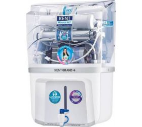 Kent GRAND + NEW MINERAL RO 11075  9 L RO + UV + UF + TDS Water Purifier White image