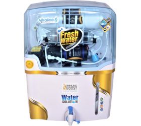 water solution Gold Alkaline RO+UV+TDS+MINERAL 15 L RO + UV + UF + TDS Water Purifier White, Gold image